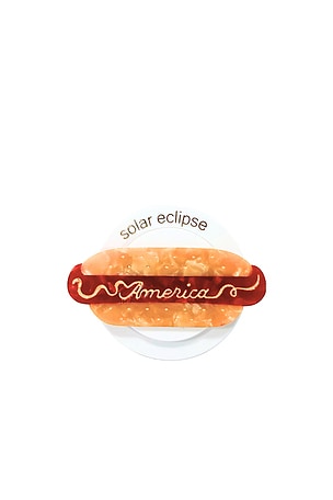 Hand-Painted America Hot Dog Grip Charm Solar Eclipse