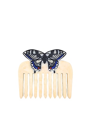 Hand-painted Swallowtail Pocket Comb Solar Eclipse