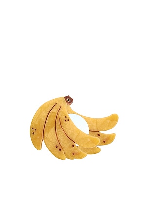 Hand-painted Banana Compact Mirror Solar Eclipse