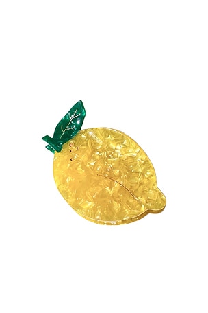 Hand-painted Lemon Fruit Claw Hair Clip Solar Eclipse