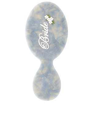 Solar Eclipse Hand-Painted Bride Handbag Hero Brush in Blue