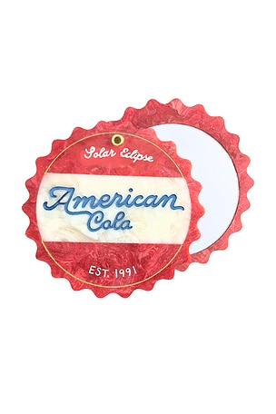 Hand-Painted American Cola Compact Mirror Solar Eclipse