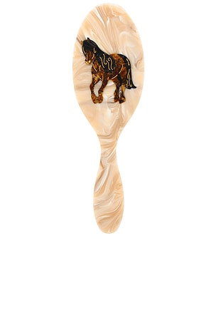 Hand-Painted Horse Amazing Hair Day Brush Solar Eclipse