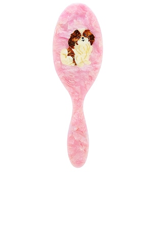 Hand-Painted Shih Tzu Pup Amazing Hair Day Brush Solar Eclipse