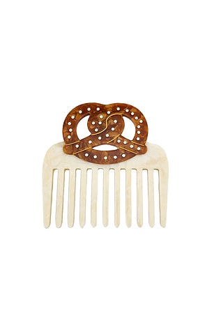 Hand-painted Pretzel Pocket Hair Comb Solar Eclipse