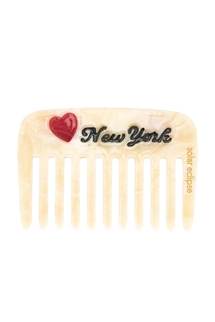 Hand-Painted I Love New York Pocket Hair Comb Solar Eclipse