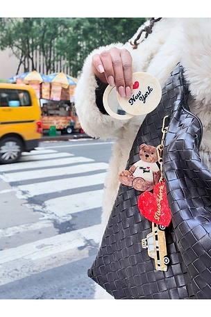 Solar Eclipse Hand-Painted I Love New York Compact Mirror in Beauty: NA