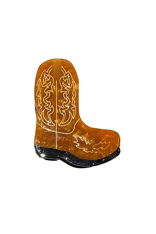 Hand-painted Cowboy Boot Claw Hair Clip Solar Eclipse