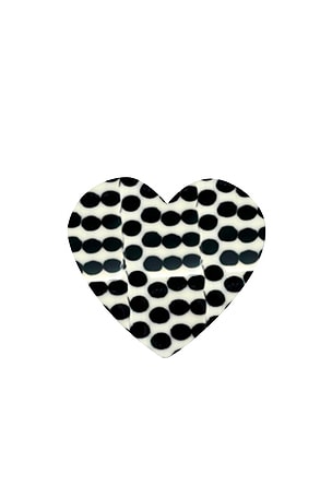 Hand-Painted Polka Dot Heart Claw Hair Clip Solar Eclipse
