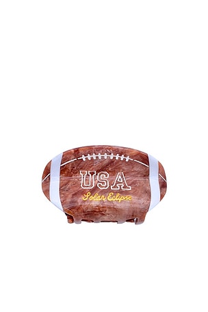 Hand-Painted Game Day Football Claw Hair Clip Solar Eclipse
