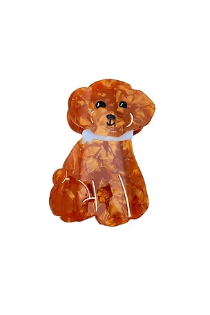 Hand-Painted Doodle Puppy Claw Hair Clip Solar Eclipse