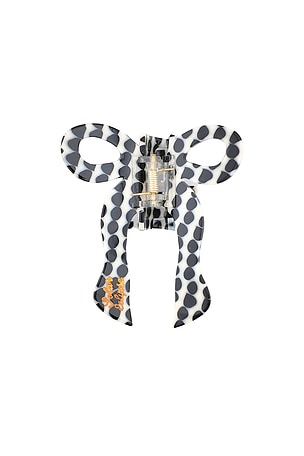 Hand-painted Coquette Bow Claw Hair Clip Solar Eclipse