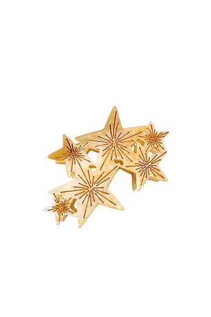 Hand-painted Celestial Stars Claw Hair Clip Solar Eclipse