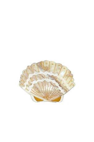 Hand-painted Seashell Claw Hair Clip Solar Eclipse