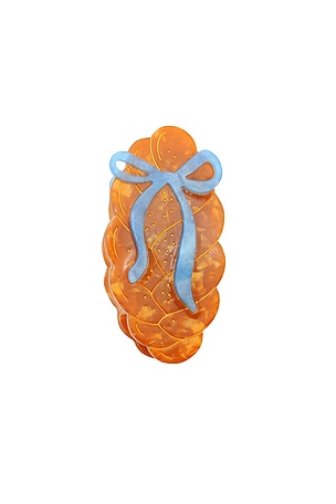 Hand-painted Bow Challah Claw Hair Clip Solar Eclipse
