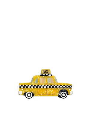 Hand-painted Yellow Taxi Cab Claw Hair Clip Solar Eclipse