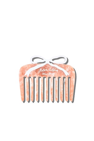 Hand-Painted Vintage Bow Pocket Comb Solar Eclipse