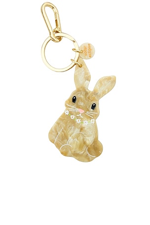 Hand-painted Bunny Bag Charm & Keychain Solar Eclipse