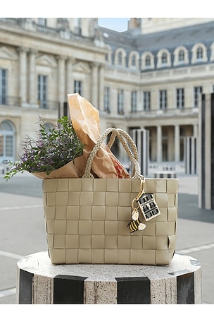 Solar Eclipse Hand-painted Honey Bee Bag Charm & Keychain in Beauty: Multi