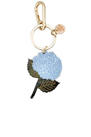 Hand-painted Hydrangea Bag Charm & Keychain Solar Eclipse