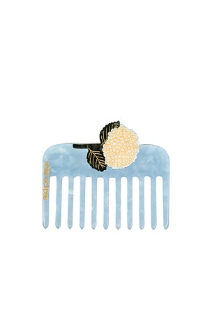 Hand-painted Hydrangea Pocket Comb Solar Eclipse