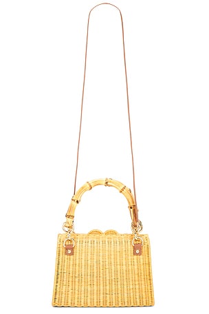 Valentina Wicker Top Handle Bag Serpui