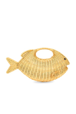 Serpui Daniel Fish Top Handle Bag in Neutral