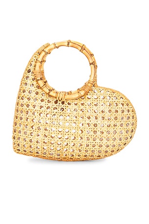 Serpui Marie Heart Top Handle Bag in Neutral