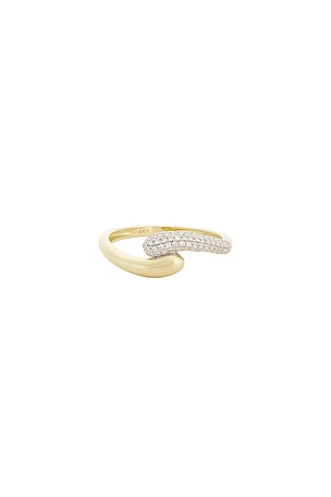 Pave Droplet Hug Ring STONE AND STRAND