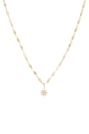 STONE AND STRAND Pave Northern Star Choker Necklace in Metallic Gold