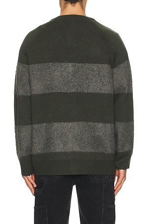 STAN RAY Knitted Cardigan in Dark Green