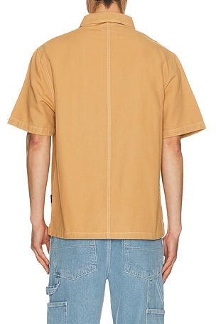 STAN RAY Short Sleeve Painter Shirt in Brown