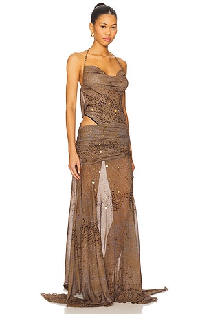 SIEDRES Venusia Dress in Brown