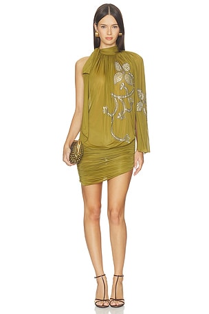 Larel Draped Crystal Embellished Dress SIEDRES