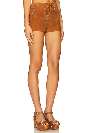 SIEDRES Lea Short in Cognac. Size 36. Also