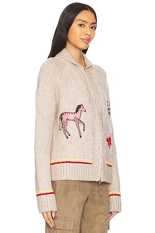 SIEDRES Niasa Zip Up Sweater in Neutral