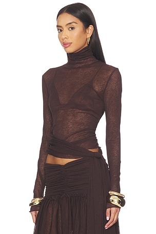 SIEDRES Alba Top in Brown