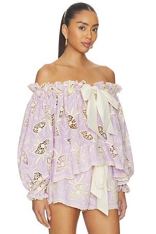 SIEDRES Lune Top in Lavender. Size 38/ US 8. Also