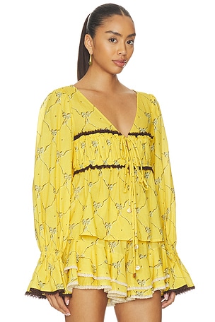 SIEDRES Riby Top in Yellow