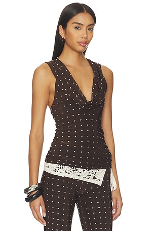 SIEDRES Hunni Top in Brown. Size M. Also