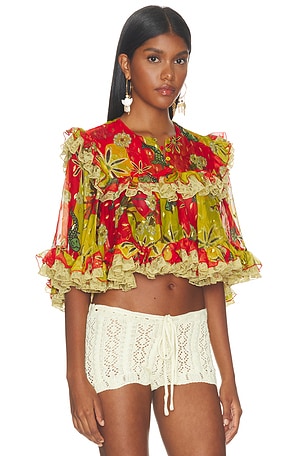 SIEDRES Rosa Top in Red
