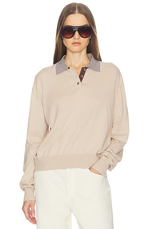 Marielle Long Sleeve Knit Polo SRG