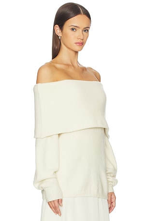 SRG Saffiyya Off The Shoulder Sweater in Ivory. Size XXS. Also