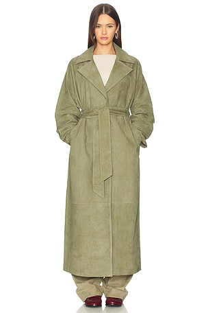 Louise Suede Coat SRG