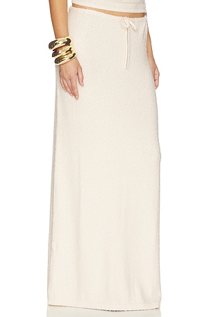 SRG Tamilore Textured Knit Skirt in Cream