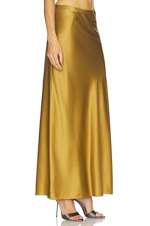 SRG Marion Silk Skirt in Green