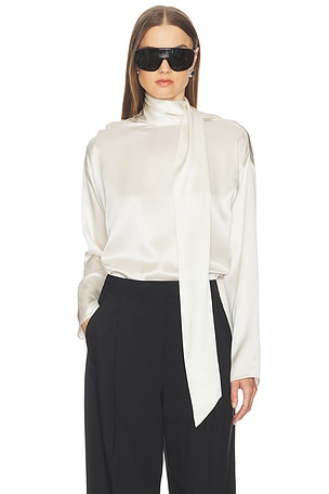 SRG Galia Silk Top in Ivory