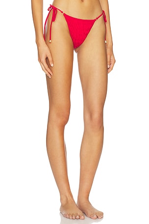 Selia Richwood Poncik Side Tie Bikini Bottom in Red. Size XS. Also