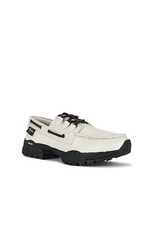Sperry x Pleasures 3-eye Vibram Hiker Loafer in White