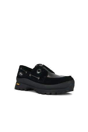 Sperry x Pleasures 3-eye Vibram Turn-lock Lug Boat Loafer in Black